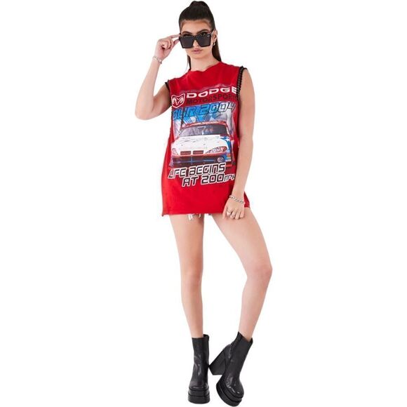 FURST OF A KIND VINTAGE CHAIN TRIM SLEEVELESS TEE | O/S | - Picture 1 of 6